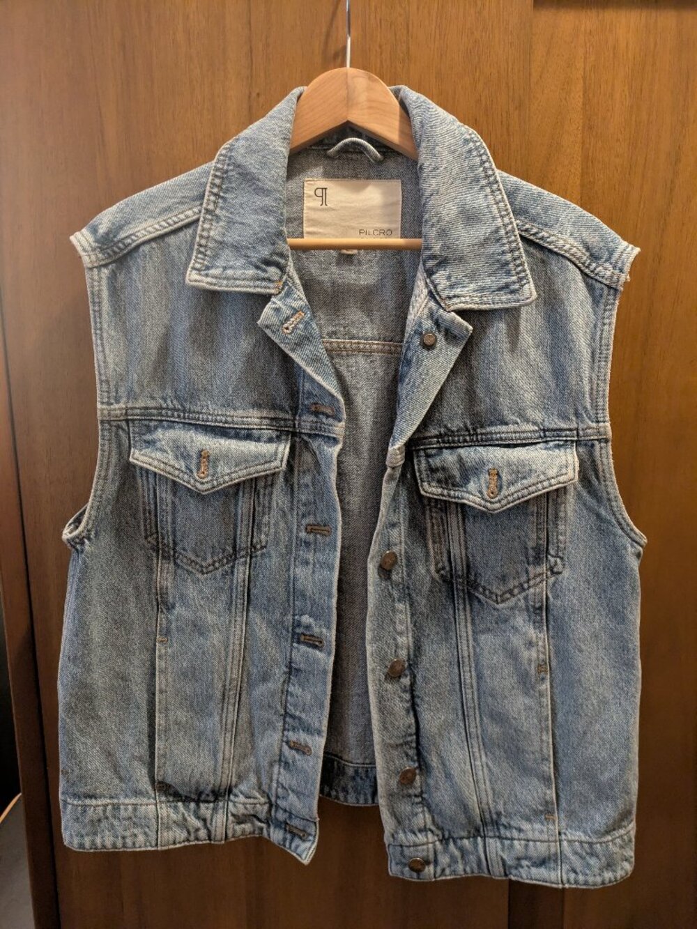Pilcro Anthropologie Boyfriend Denim Vest